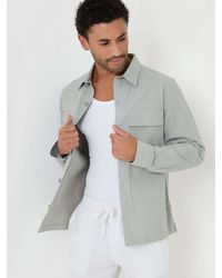 Threadbare - Linen Blend Lightweight Shacket - Lyst