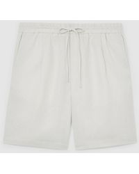 Reiss - Short - Stone Barges Short Linen Drawstring Shorts, 34 - Lyst