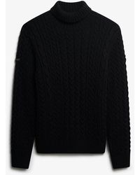 Superdry - Jacob Cable Roll Neck Jumper - Lyst