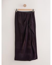 Next - Velvet Drape Midi Skirt - Lyst