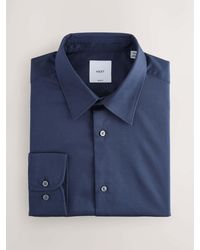 Next - Slim Fit Easy Care Textured Single Cuff Smart Shirt - Lyst