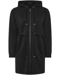 Evans - Luxe Longline Zip Through Hoodie - Lyst