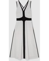 strapless open back dress Berylove Women Brown Maxi Dress with Slit One Shoulder A Line Pleated Wedding Guest Dress, Brown / L main image 0