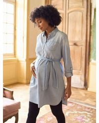 Seraphine - Denim Maternity & Nursing Chambray Shirt Dress - Lyst