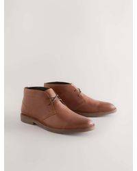 Next - Tan Leather Desert Boots - Lyst