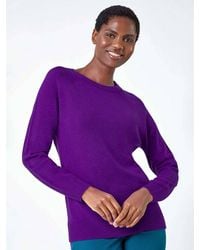 Roman - Plain Soft Crew Neck Jumper - Lyst