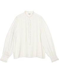 Albaray - Lace Edge High Neck Blouse - Lyst
