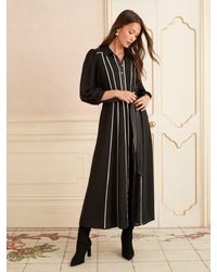 Love & Roses - Petite Contrast Midi Shirt Dress - Lyst
