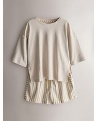 Yard - Hebden Stripe Hebden Stripe Tumbled Cotton Short Pyjamas Set - Lyst