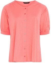 Evans - Slub Button Through Top - Lyst