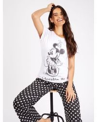 Character - Disney Minnie Mouse Long Leg 100% Cotton Pyjama Set - Lyst