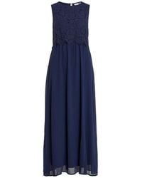 Vila - Sleeveless Lace Maxi Occasion Dress - Lyst