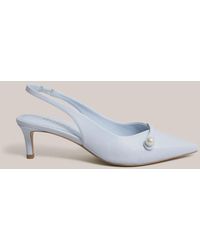 Hobbs - Pale Serena Leather Slingbacks - Lyst