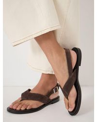 Hush - Zenya Suede Toe Post Sandals - Lyst