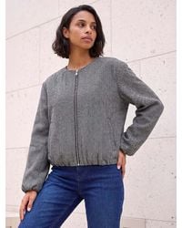 Roman - Herringbone Bomber Jacket - Lyst