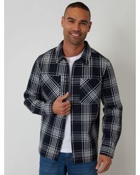 Threadbare - Check Waffle Textured Shacket - Lyst