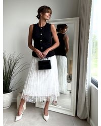 Style Cheat - Waistcoat Pleated Midi Dress - Lyst