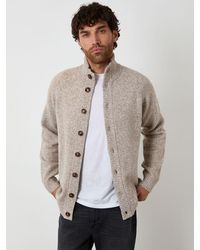 Threadbare - Funnel Neck Button Up Knitted Cardigan - Lyst