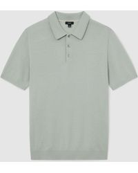 Reiss - Merino Wool Short-Sleeve Polo Shirt - Lyst