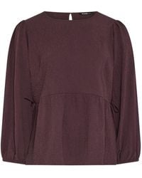 Yours Curve - Checked Textured Tie Side Top - Lyst