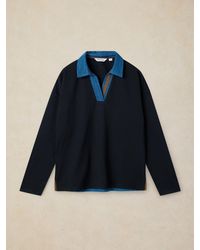 White Stuff - Denim Mix Rugby Top - Lyst