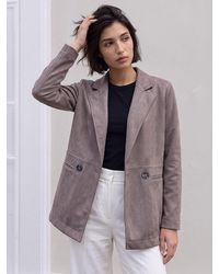 Roman - Petite Faux Suede Jacket - Lyst