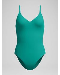 Speedo - Solid V-Neck Swimsuit - Lyst