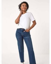 Roman - Petite Stretch Straight Leg Trousers - Lyst