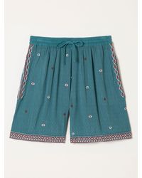 FatFace - Fatface Evie Embroidered Shorts - Lyst