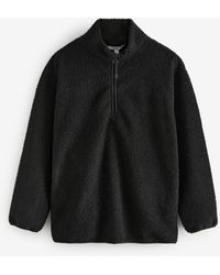 Next - Lang Und Kuschelig, Teddy-Borg, Fleece, Viertelreißverschlussl Regular - Lyst
