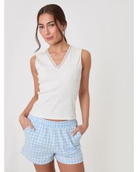 Threadbare - Cotton Vest & Flannel Shorts Pyjamas Set - Lyst