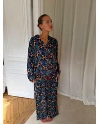 Never Fully Dressed - Check Bow Viscose Christmas Button Through Pyjamas - Lyst