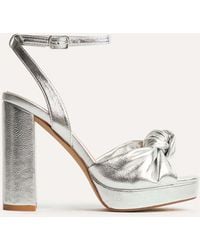 Linzi - Ruba Platform Heels With Knotted Front Strap - Lyst