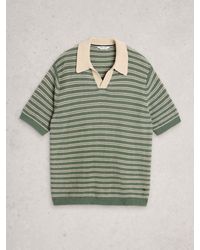 White Stuff - Thame Linen Blend Knitted Polo Shirt - Lyst