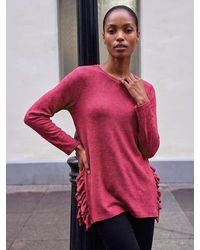 Roman - Soft Touch Side Ruffle Top - Lyst