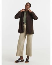 JD Williams - Fleece Longline Zip Through Jacket - Lyst