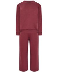 M Com - Petite Sweat Top & Wide Leg Joggers Set - Lyst