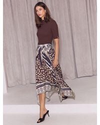 Lipsy - Mixed Print Foulard Tie Waist Hanky Hem 2 - Lyst