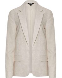 Long Tall Sally - Blazer Aus Strukturiertem Leineneu 36 Tall (Uk 8 T) - Lyst