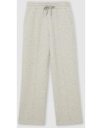 Reiss - Petite Premium Interlock Wide-Leg Joggers - Lyst