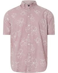 BadRhino Big & Tall - Linear Floral Print Slub 100% Cotton Shirt - Lyst