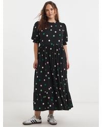 Simply Be - Supersoft Short Sleeve Tiered Midi Dress - Lyst