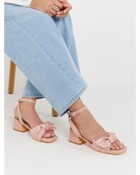 Simply Be - Light Wide Fit Side Bow Low Block Heels - Lyst