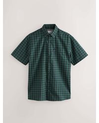 Next - Regular Fit Easy Iron Button Down Short Sleeve Oxford Shirt - Lyst
