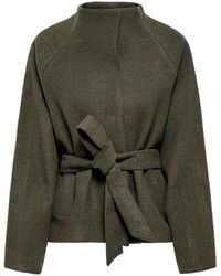 Jdy - Belted High-Neck Jacket - Lyst