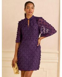 Love & Roses - 3D Floral Angel Sleeve Mini Dress - Lyst