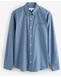 Next - Chambray Denim Stripe Long Sleeve 100% Cotton Shirt - Lyst