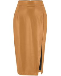 Pour Moi - Elise Faux Leather Midi Pencil Skirt - Lyst