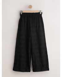Next - Embroidered Wide Leg Trousers - Lyst