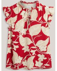Hobbs - Sadie Sleevless Ruffle Trim Blouse - Lyst